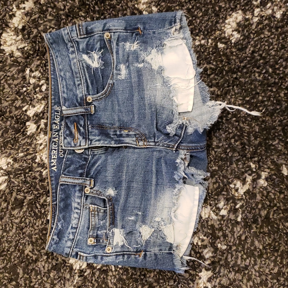 AE Distressed Denim Shorts